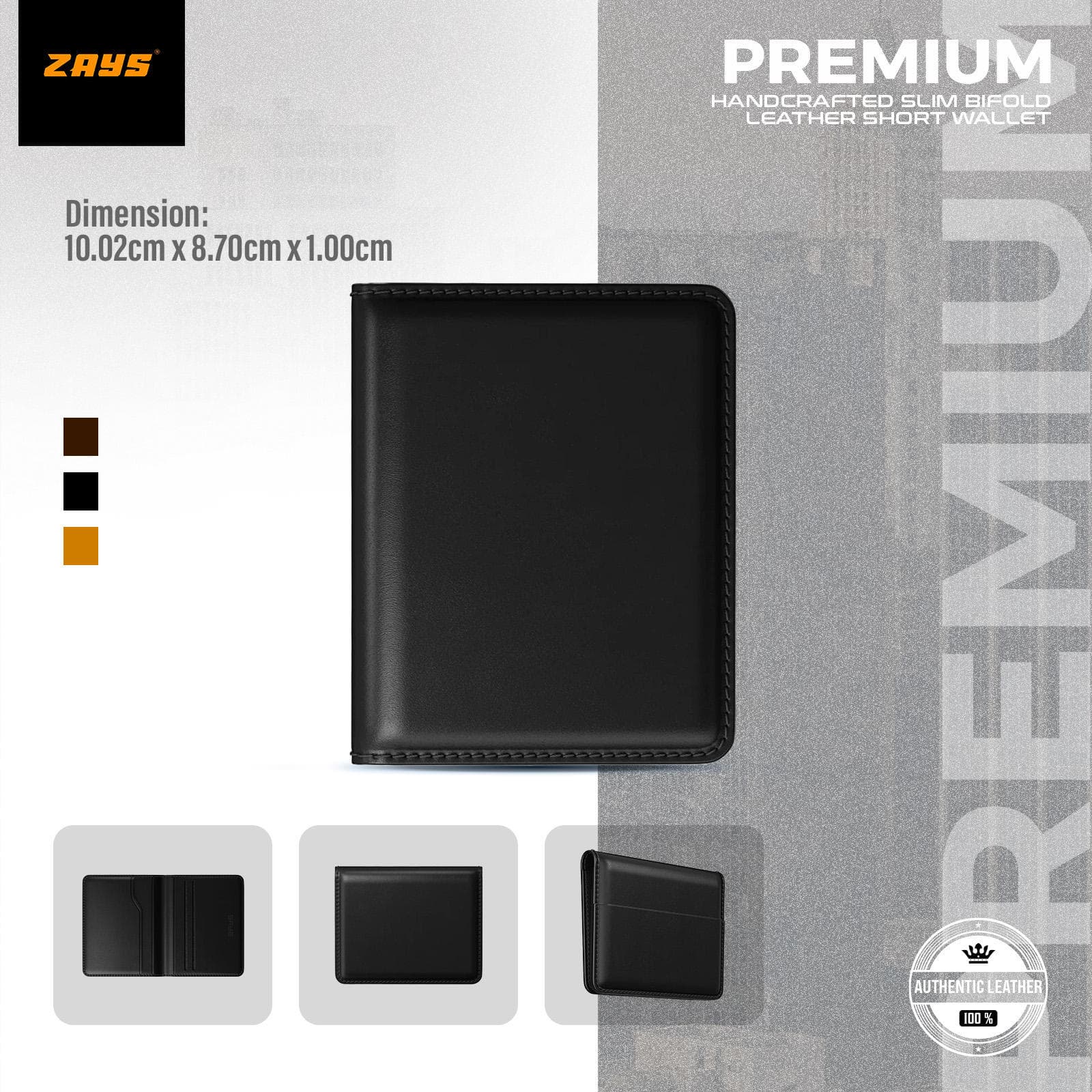 Zays Premium Leather Super Slim Card Holder - Handcrafted Durable Stylish - Credit And Debit Card Holder Slim card holder for Travel And Everyday Use (ZCW106-Black)