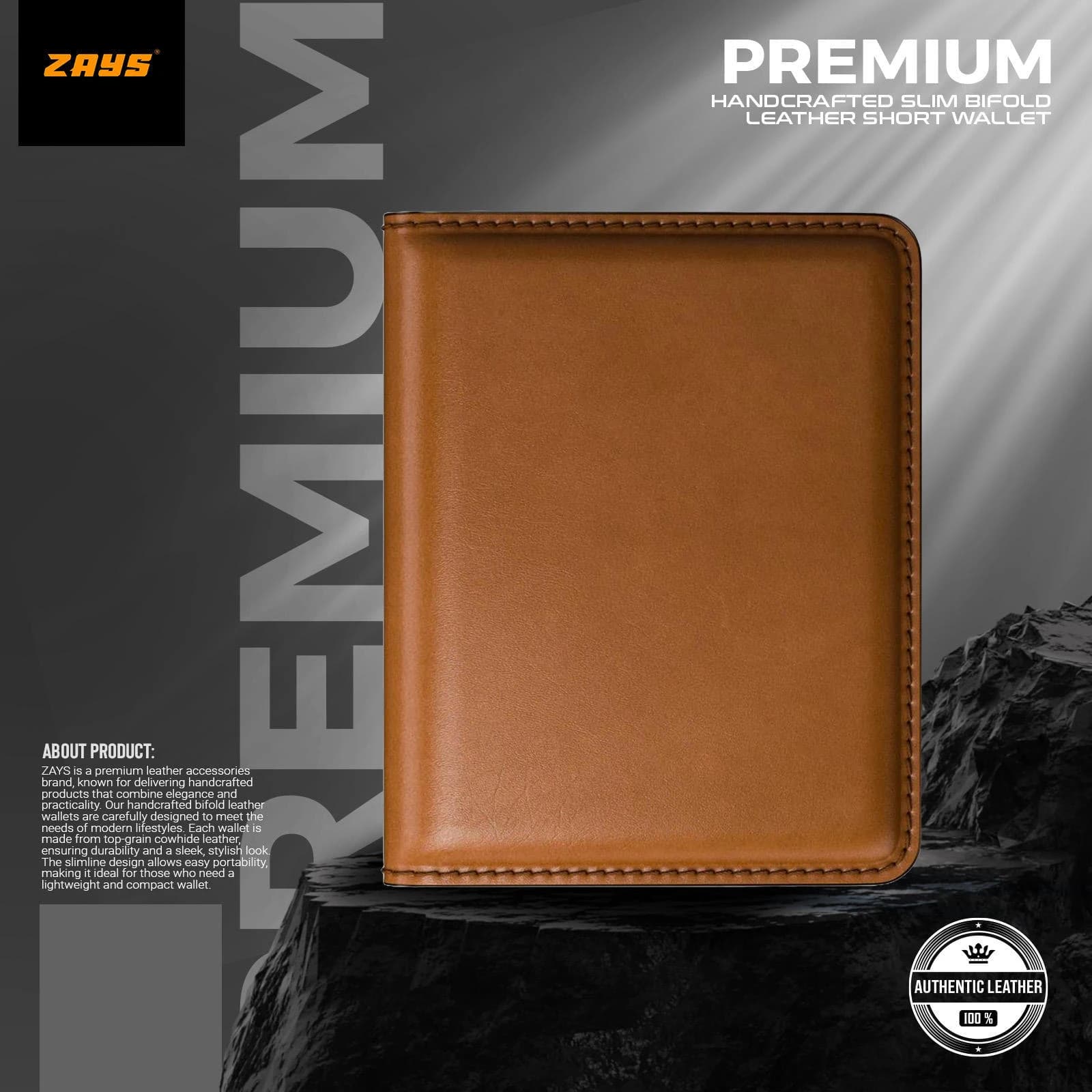 Zays Premium Leather Super Slim Card Holder - Handcrafted Durable Stylish - Credit And Debit Card Holder Slim card holder for Travel And Everyday Use (ZCW107-Brown)