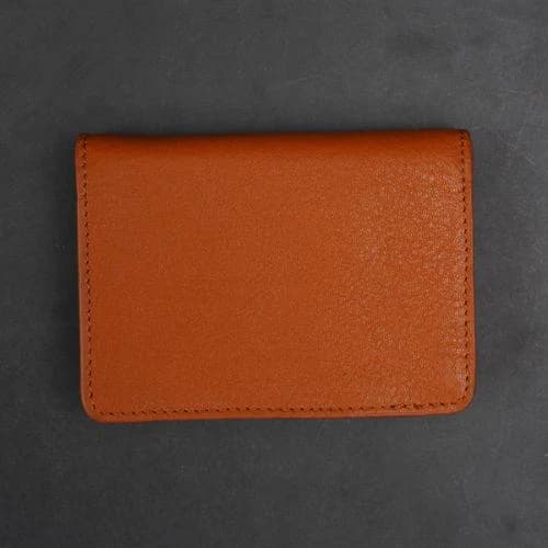 Zays Premium Leather Magnetic Card Holder - Slim and Eco-Friendly Mini Wallet for Unisex - Handmade Secure Compact and Stylish Design (ZCW110 - Brown - II)