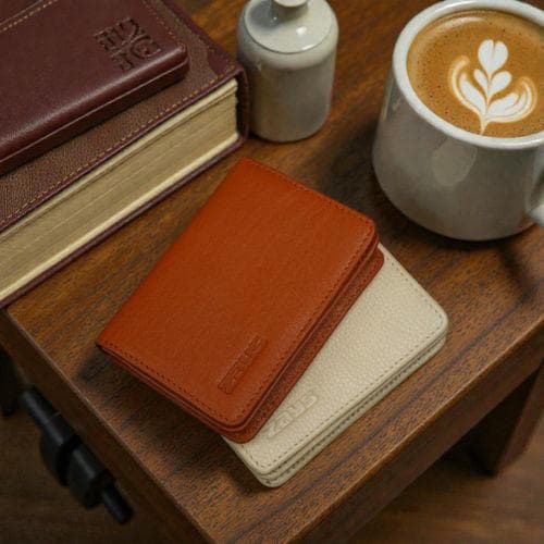 Zays Premium Leather Magnetic Card Holder - Slim and Eco-Friendly Mini Wallet for Unisex - Handmade Secure Compact and Stylish Design (ZCW110 - Brown - II)
