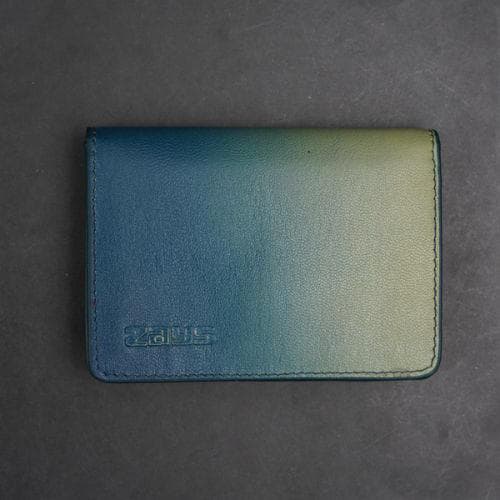 Zays Premium Leather Magnetic Card Holder - Slim and Eco-Friendly Mini Wallet for Unisex - Handmade Secure Compact and Stylish Design (ZCW115 - Sky Mix)