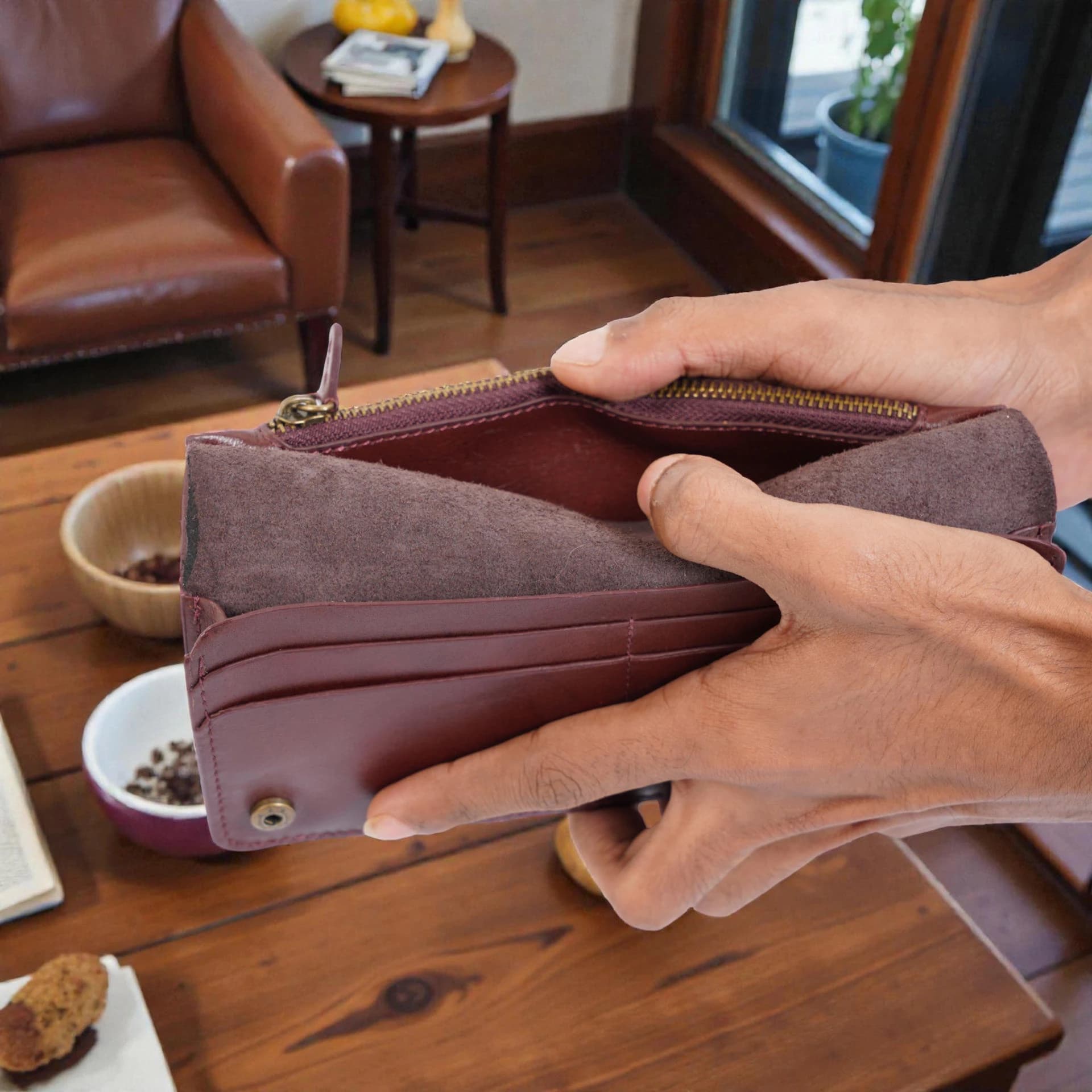 Zays Premium Genuine Leather Long Wallet for Unisex - Elegant Design Spacious Card and Mobile Slots - Durable Full Grain Leather (ZLW104-Chocolate)