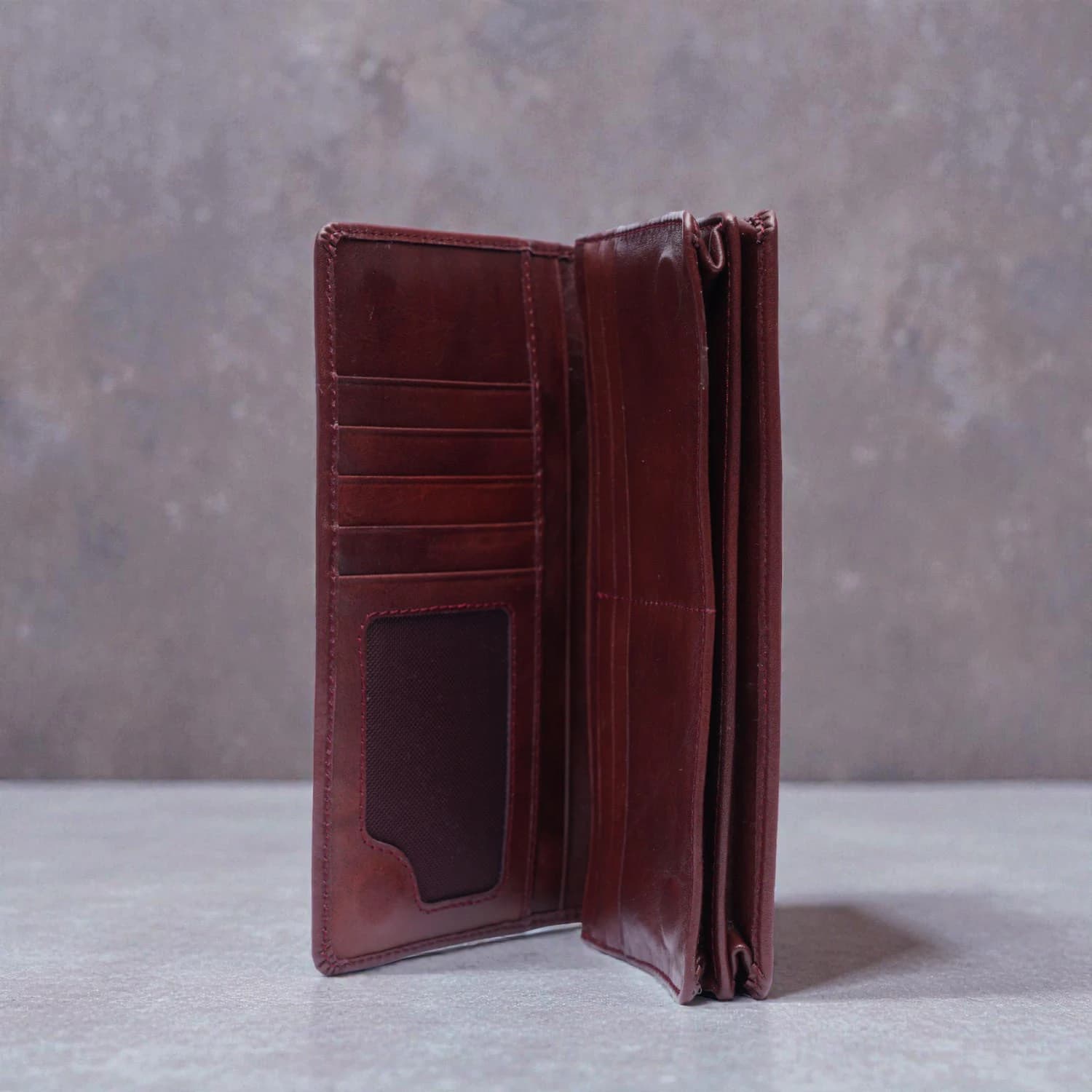 Zays Handcrafted Premium Eco Friendly Leather Long Wallet for Mobile and Many things - Slim Durable and Stylish Wallet for Unisex - Top-Grain Leather Compact and Lightweight (ZLW108-Antique Brown)