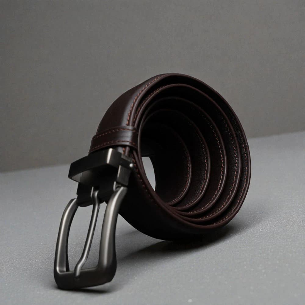 Zays Handcrafted Genuine Leather Belt for Men – Premium Quality, Adjustable, Stylish & Durable (BS104-BC101-Chocolate)