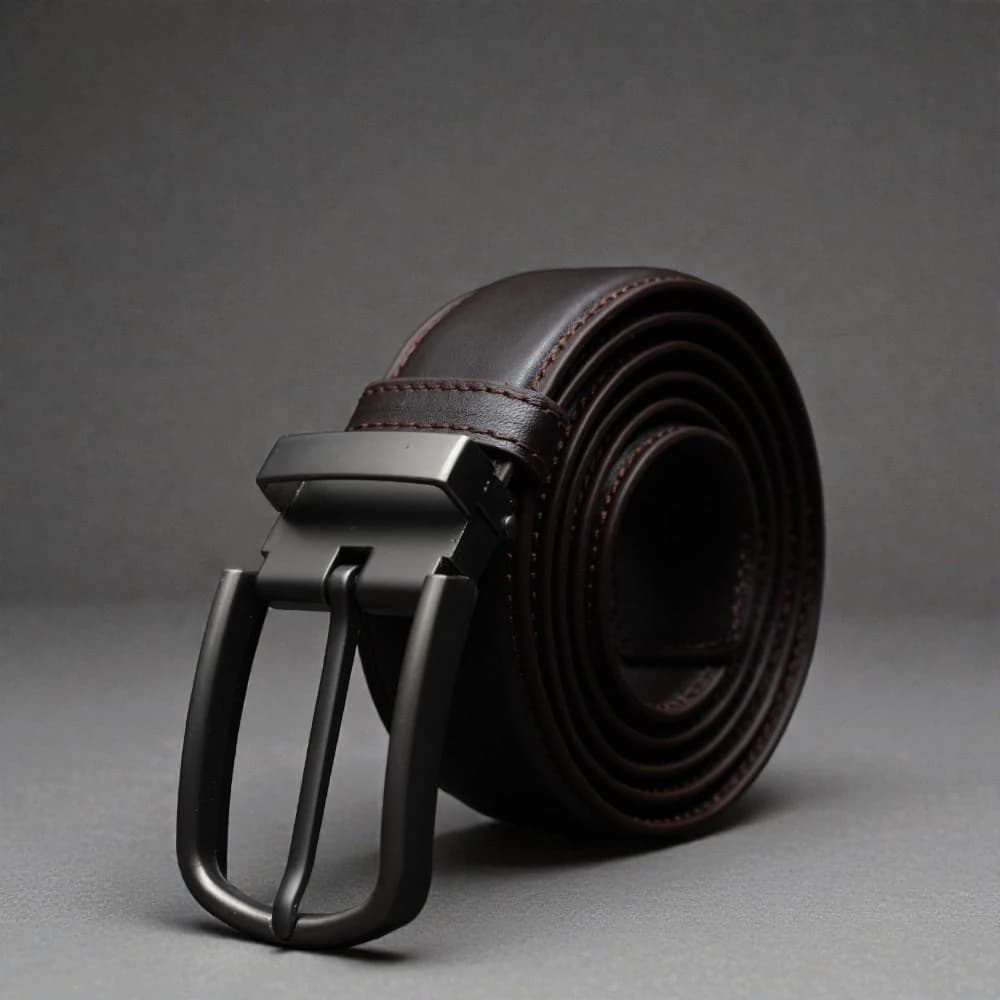 Zays Handcrafted Genuine Leather Belt for Men – Premium Quality, Adjustable, Stylish & Durable (BS104-BC102-Chocolate)