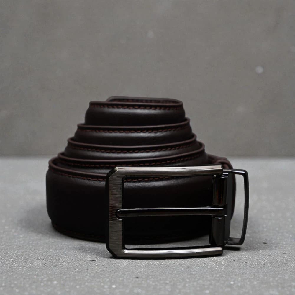 Zays Handcrafted Leather Belt for Men - Full-Grain Cowhide Adjustable Fit Stylish and Long-Lasting Designed for Office Traditional and Casual Use - Sweat-Resistant Anti-Crack Build Ideal for Daily Wear BS104-BC119-Chocolate