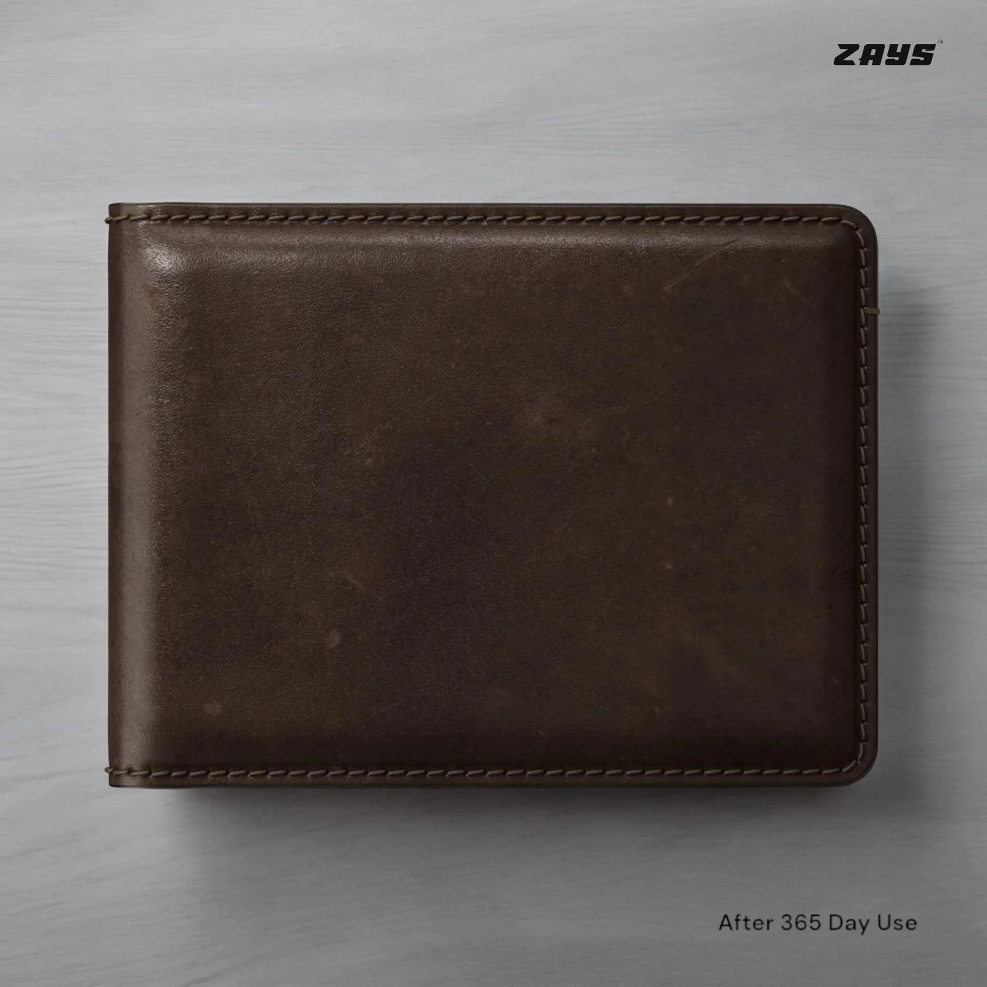 Zays Handcrafted Premium Leather Bifold Short Wallet ZSW102-Chocolate