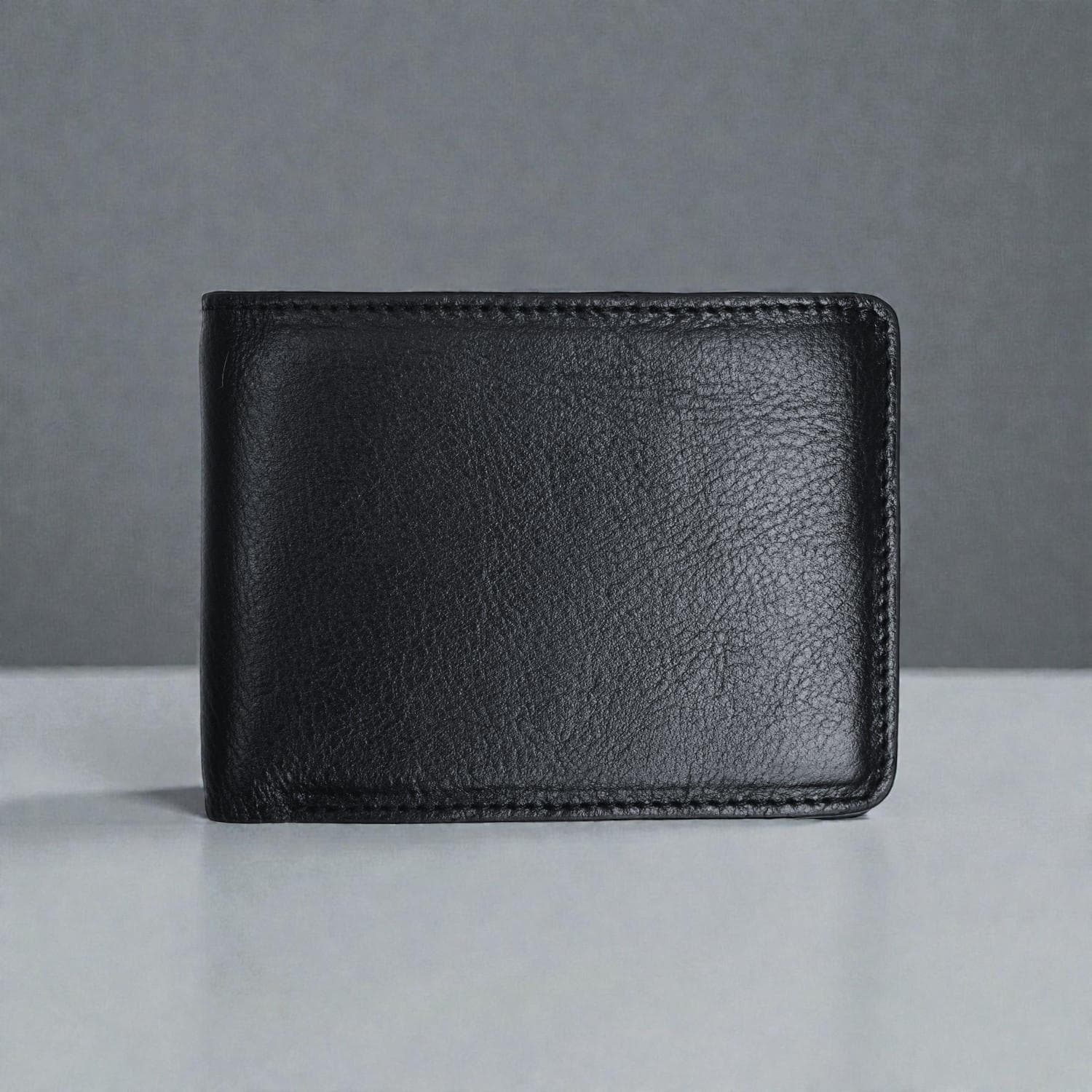 Zays Handcrafted Premium Eco-Friendly Leather Bifold Wallet - Slim Durable and Stylish Short Wallet for Unisex ZSW106-Black