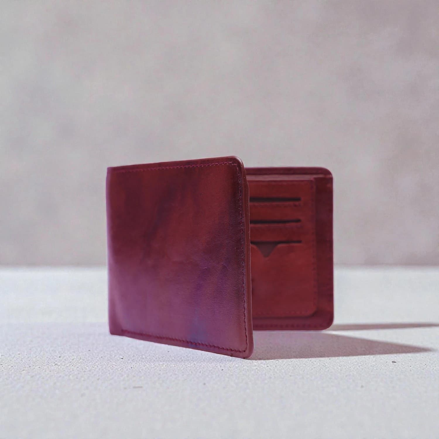 Zays Handcrafted Premium Eco-Friendly Leather Bifold Wallet - Slim Durable and Stylish Short Wallet for Unisex ZSW107-Chocolate