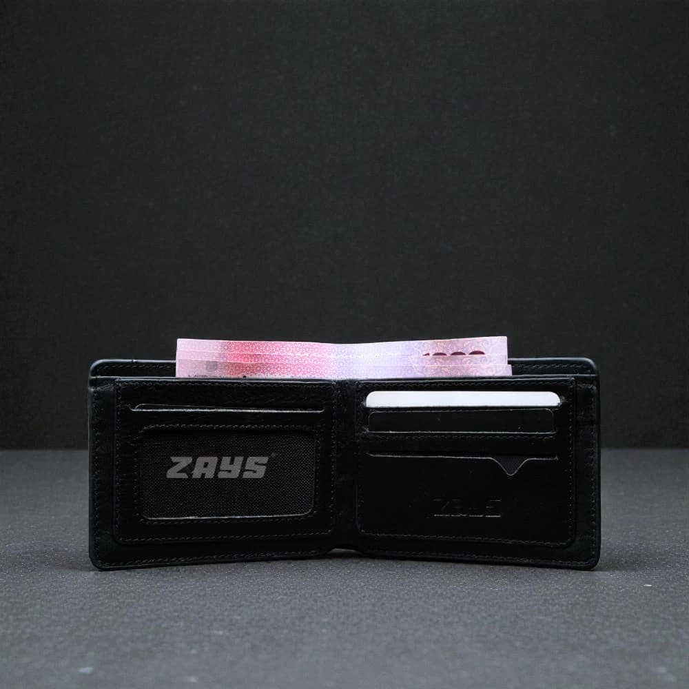 ZAYS Premium Handcrafted Crocodile Embossed Leather Bifold Wallet for Men And Women - Super Slim Durable Stylish Short Wallet - ZSW122-Black