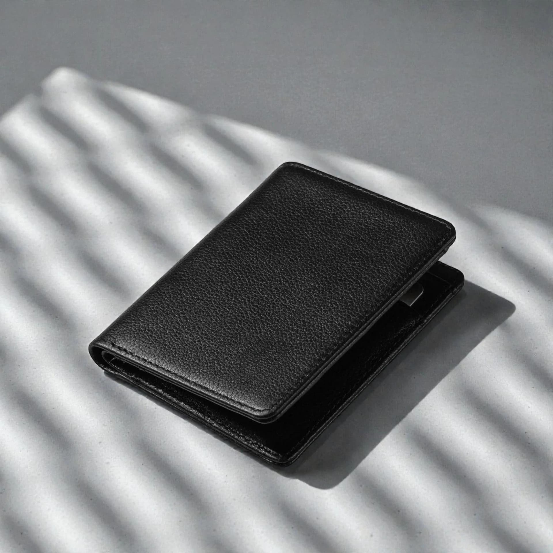 Zays Premium Handcrafted Slim Bifold Leather Short Wallet for unisex - Personalized Top-Grain Leather Wallet - Compact Durable Stylish - ZSW126-Black