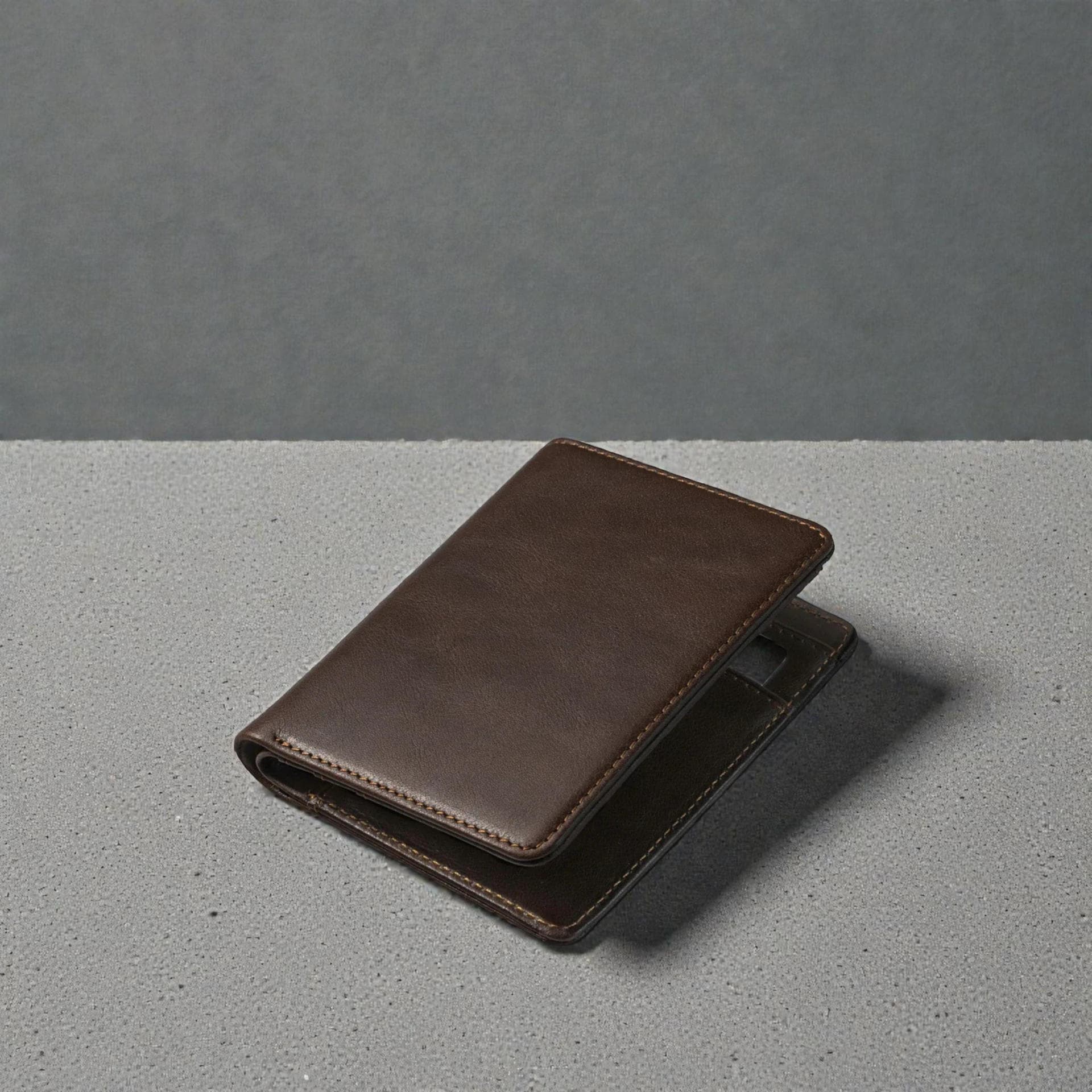 Zays Premium Handcrafted Slim Bifold Leather Short Wallet for unisex - Personalized Top-Grain Leather Wallet - Compact Durable Stylish - ZSW127-Chocolate