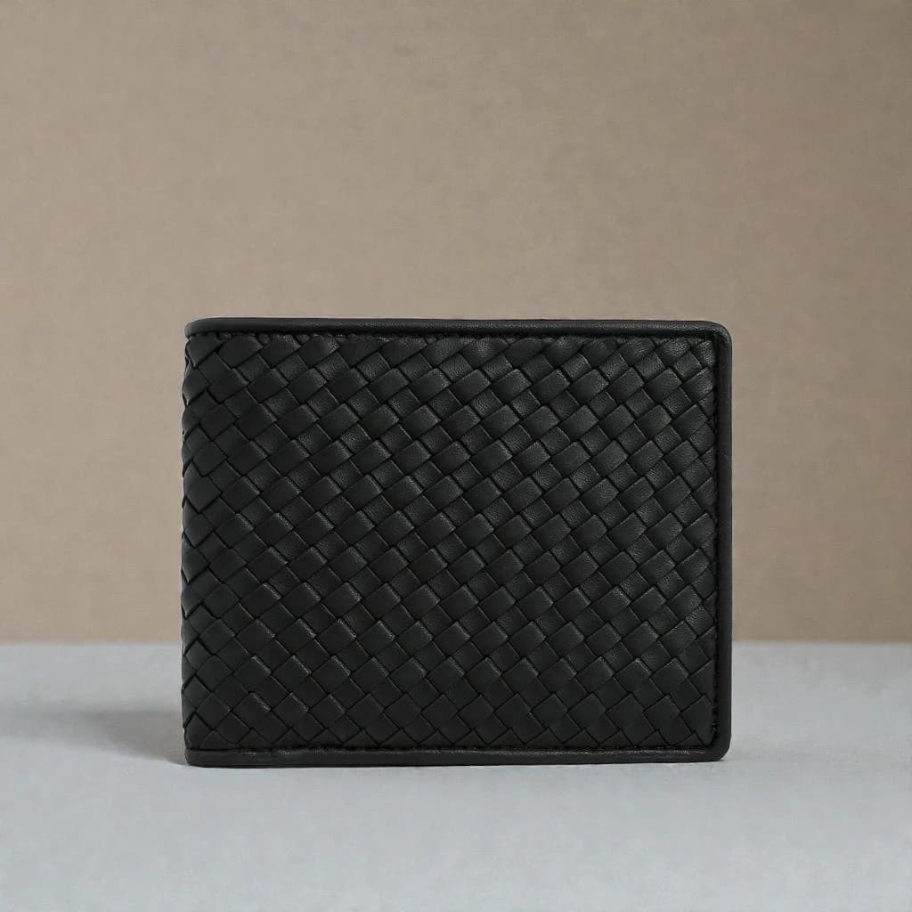 Zays Handcrafted Real Pati Degine Premium Leather Bifold Wallet for Men And Women - Super Slim Durable Stylish Short Wallet - ZSW129-Black