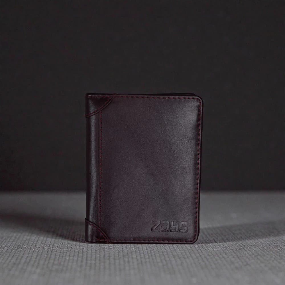 ZAYS Premium Handcrafted Genuine Leather Slim Bifold Wallet for unisex - Eco Tanned Full Grain Leather Compact Stylish Durable Everyday Wallet with Card Cash SIM and Memory Slots - ZSW131-Chocolate