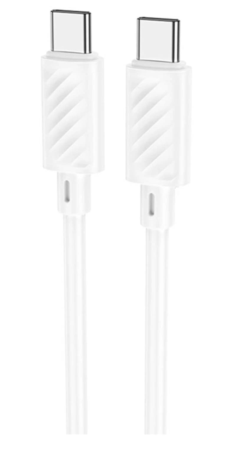 Hoco X88 Gratified PD 60W 1M Type-C to Type-C Fast Charging Data Cable (White)