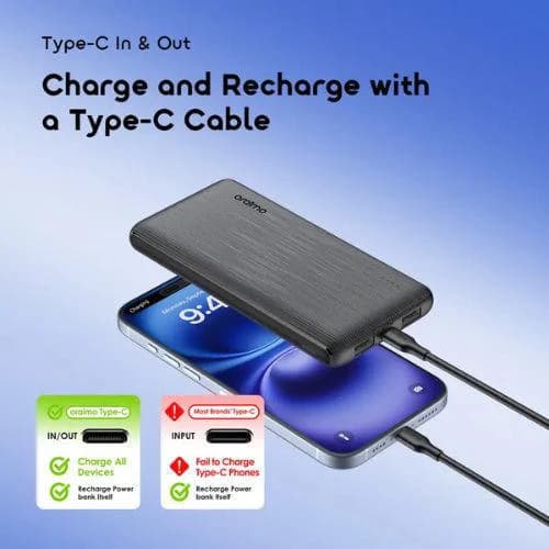 Oraimo PowerFlow B11 10000mAh 15W Power Bank (OPB-1102)