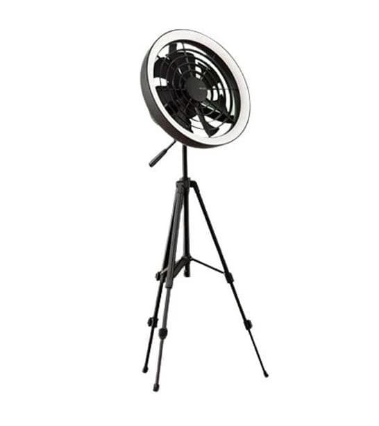JISULIFE FA17 Outdoor LED Ceiling Fan With Long Tripod Stand