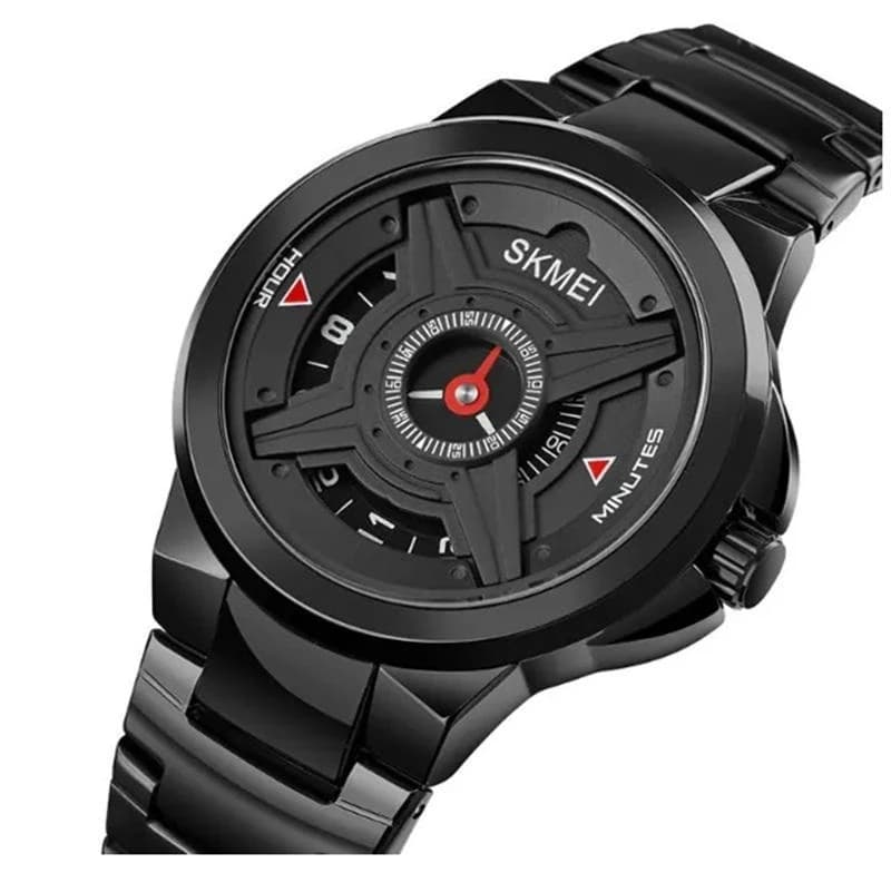 SKMEI 1699 Quartz Luxury Brand Wrist Watch for Men- Black
