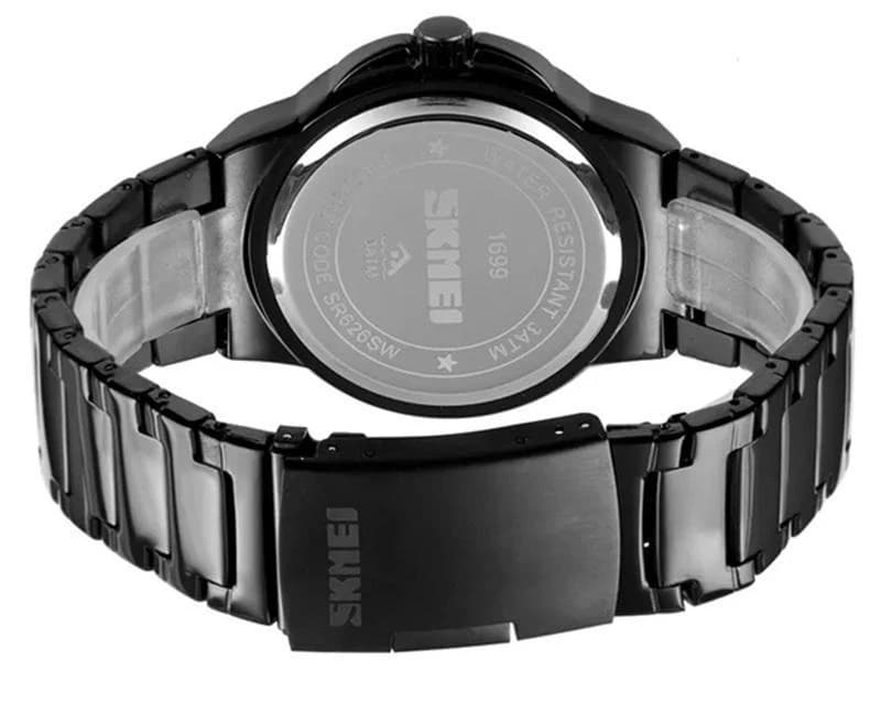 SKMEI 1699 Quartz Luxury Brand Wrist Watch for Men- Black
