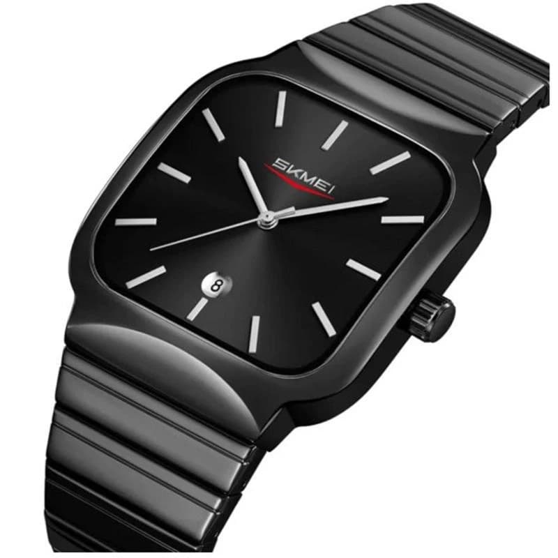 Skmei 9361 Square Quartz Watch for Men- Black
