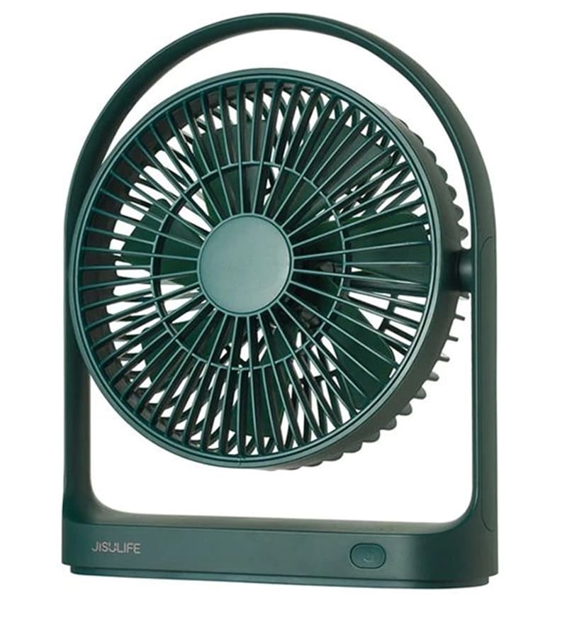 JISULIFE FA19 USB Portable Rechargeable Fan 4000mAH Battery with Type C Charging Port [Green]