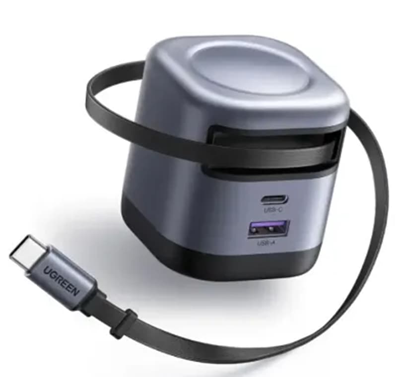 Ugreen Nexode X605 Gan Charger with USB C Cable-65W [Black]