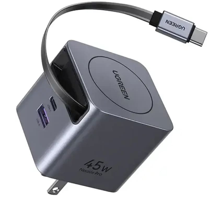 Ugreen Nexode X605 Gan Charger with USB C Cable-65W [Black]
