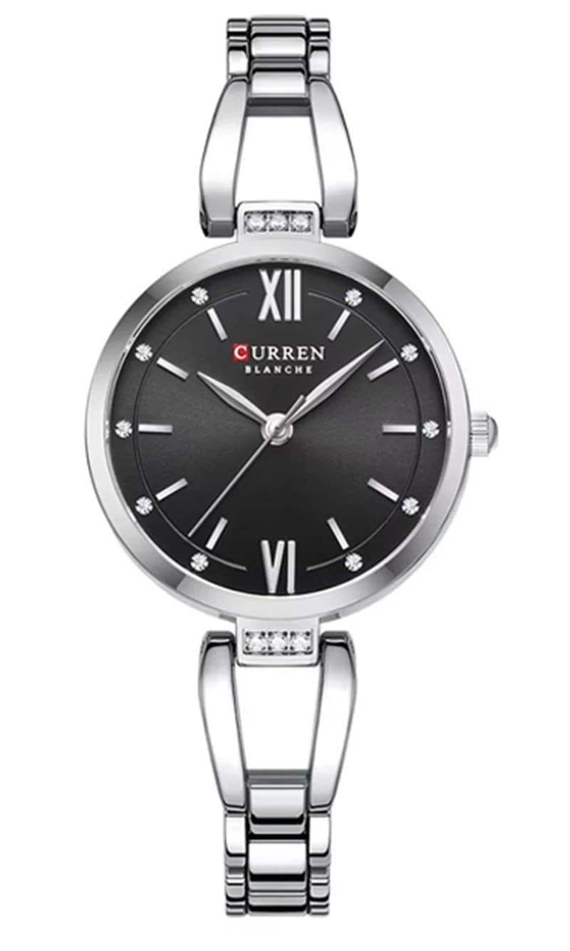 Curren 9092 Quartz Women’s Watch-Black & Silver