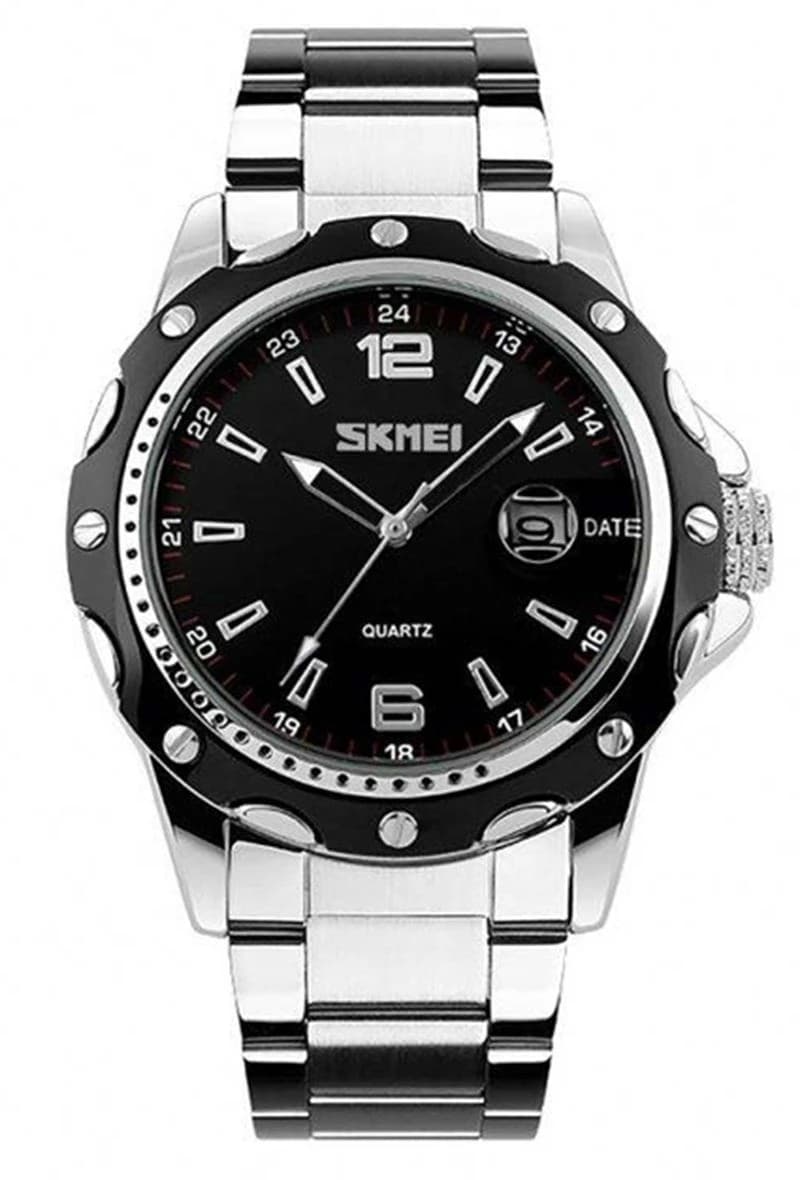 Skmei 0992 Quartz Watch for Men-Silver & Black