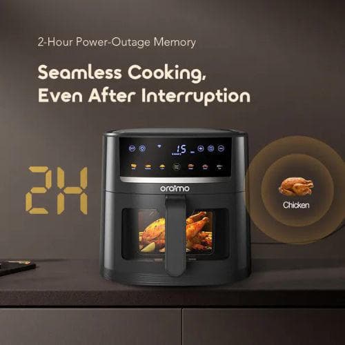 Oraimo NutriFry S1 Ultra 1500W 6L App Control Full Touchscreen Air Fryer (OAF-521A)