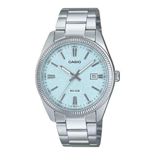 Casio Enticer MTP-1302DA-2A2V Ice Blue Texture Dial Men's Watch