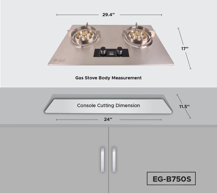 Gazi Smiss Heavy Stainless Steel Gas Stove (EG-750S)