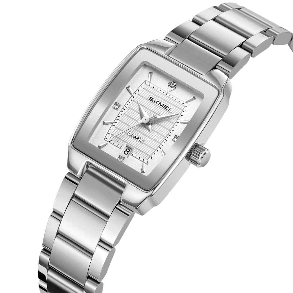 SKMEI 2578 Waterproof Rhinestone Case Fashionable Quartz Ladies Watch - Silver