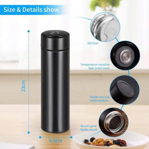 Smart Thermos Flask with Led Temperature Display In Touch 500ml (Multicolor)