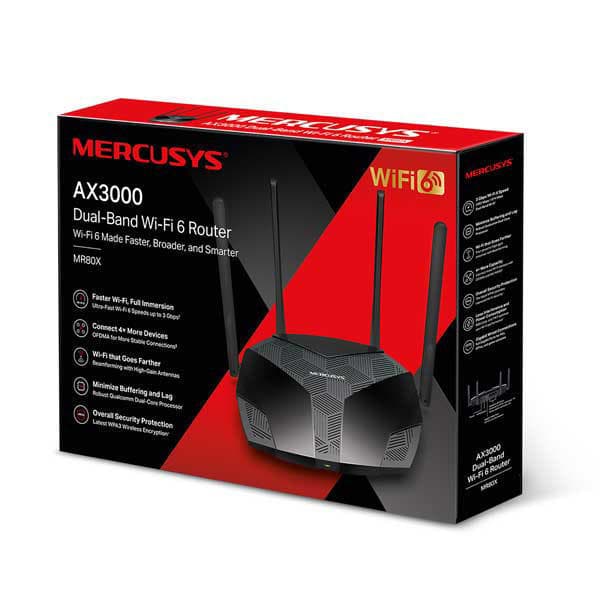 MERCUSYS MR80X AX3000 WiFi 6 Router