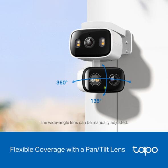 TP-Link Tapo C246D Indoor and Outdoor Dual Lens Pan and Tilt Security Camera