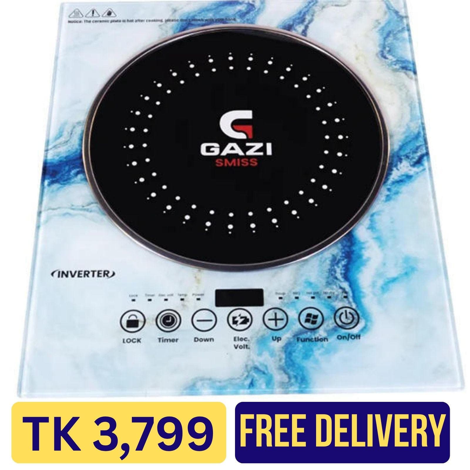 Gazi Smiss Infrared Cooker A-36G with Power: 2200W। 220V-240V