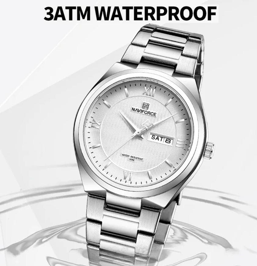 NAVIFORCE 8030 Luminous Hands Luxury Quartz Date Watch for Men Watch
