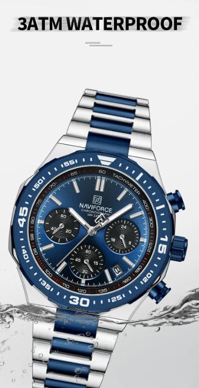 NAVIFORCE NF8049 Professional craftmanship timepeice Unique Temperament Chronograph dial Analog Watch