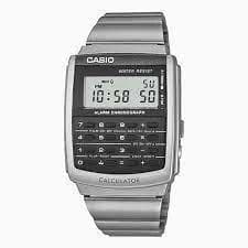 Casio CA-506-1DF Classic Calculator Silver Chain Watch