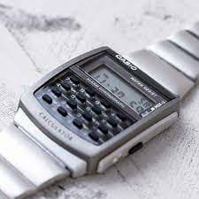 Casio CA-506-1DF Classic Calculator Silver Chain Watch