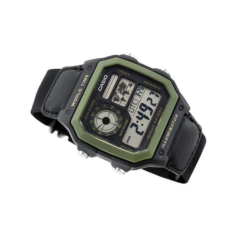 Casio AE-1200WHB-1BVDF World Time Men’s Watch