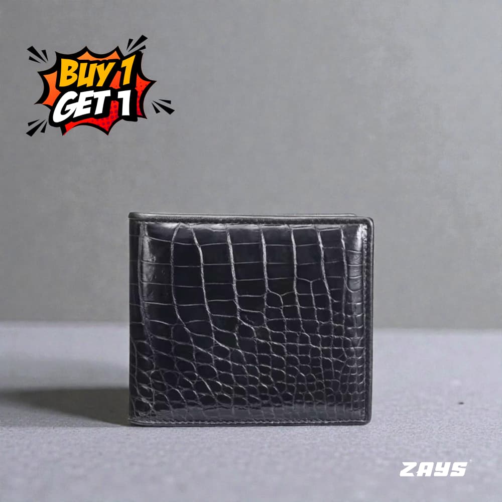 Zays Special Buy1 Get1 Offer - Premium Leather Belt and Wallet - Huge Savings on Quality Leather Accessories (ZSW122-ZMB101-Black)