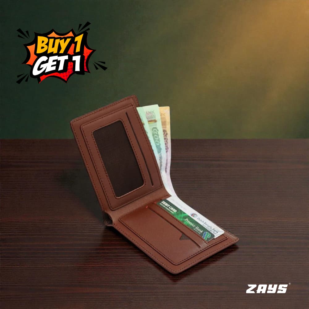 Zays Special Buy1 Get1 Offer - Premium Leather Belt and Wallet - Huge Savings on Quality Leather Accessories (ZSW123-ZMB102-Chocolate)