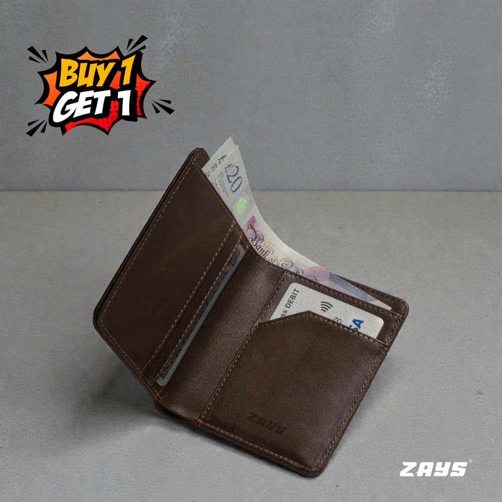 Zays Special Buy1 Get1 Offer - Premium Leather Belt and Wallet - Huge Savings on Quality Leather Accessories (ZSW127-ZMB102-Chocolate)