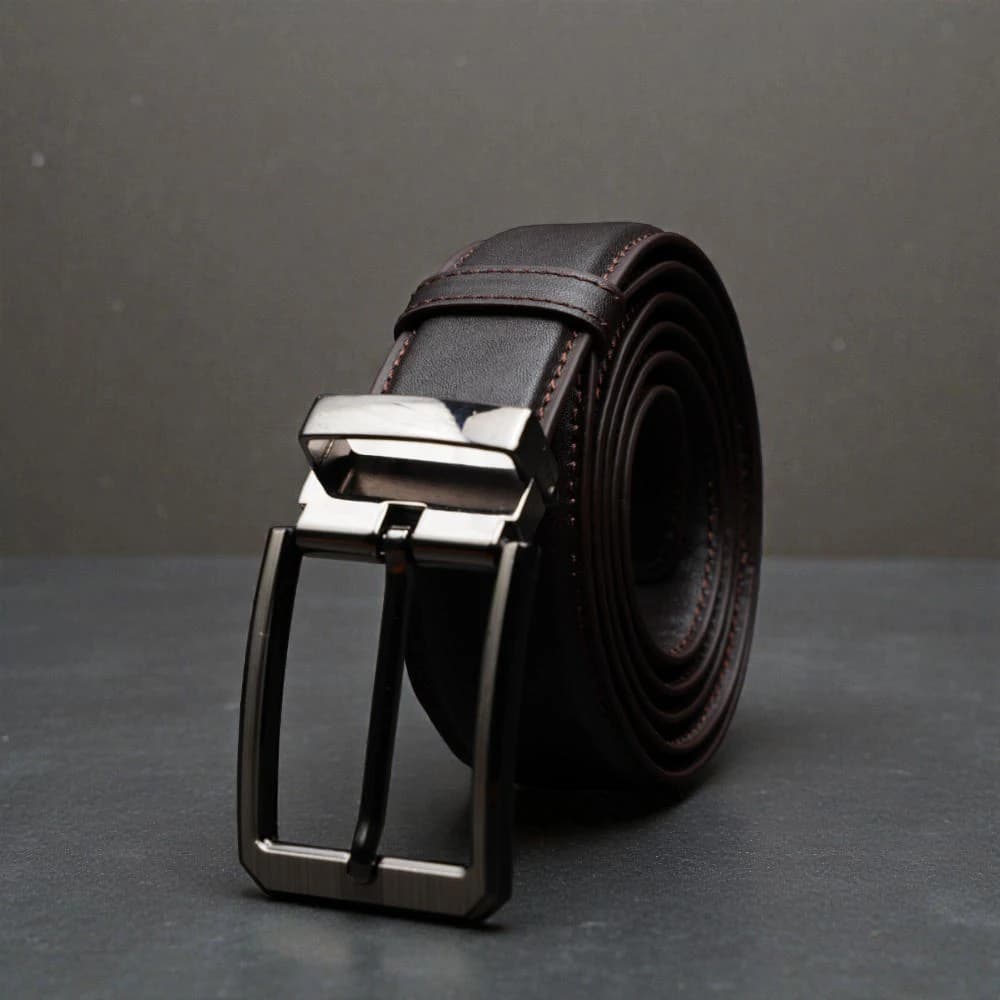 Zays Handcrafted Leather Belt for Men - Full-Grain Cowhide Adjustable Fit Stylish and Long-Lasting Designed for Office Traditional and Casual Use - Sweat-Resistant Anti-Crack Build Ideal for Daily Wear BS104-BC119-Chocolate