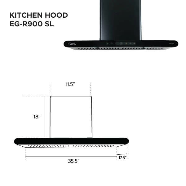 Gazi EG-R900SL Smiss Kitchen Hood