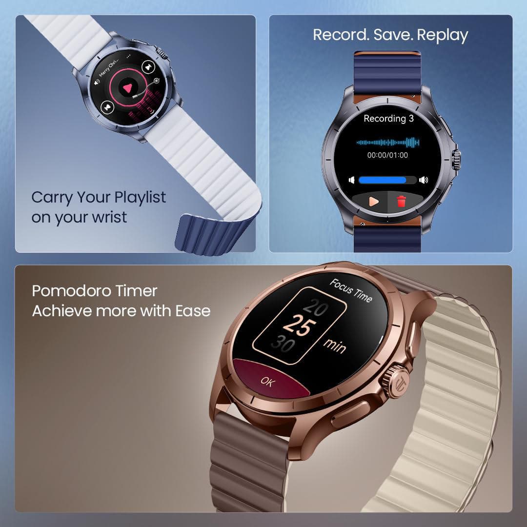 Titan Evoke 2.0 AMOLED Display Smart Watch