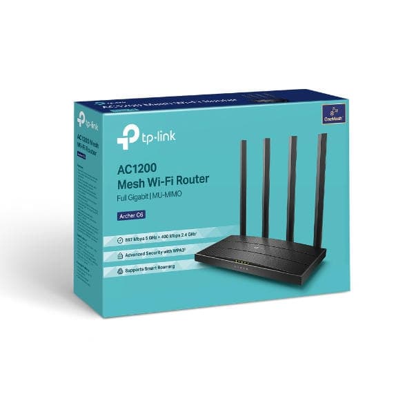 TP-Link Archer C6 AC1200 Dual-Band Gigabit Wi-Fi Router