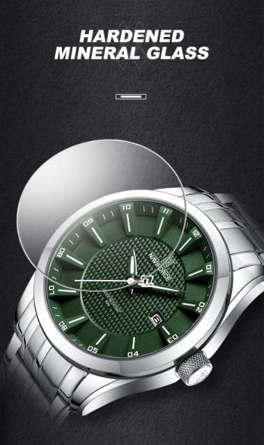 NAVIFORCE 8032 Alloy Quartz watches Stainless Steel strap with 30m waterproof men wristwatch Casual